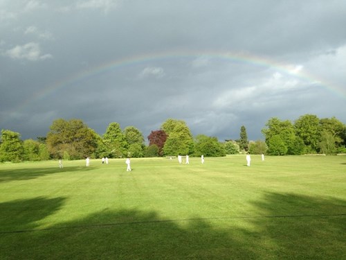 rainbow over middleton stoney cricket club